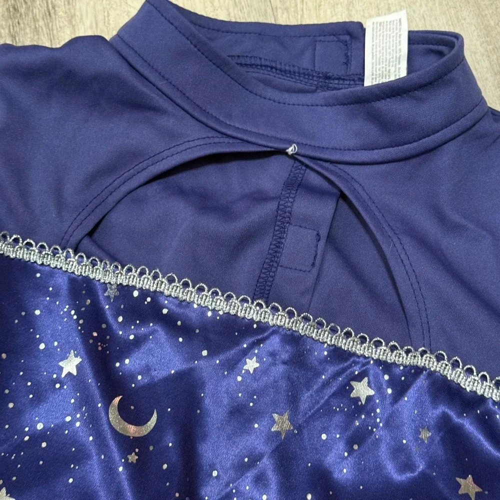 Kids Girls Star‎ Moon Witch Dress Costume with Hat Sparkle Starry Night - Picture 7 of 7